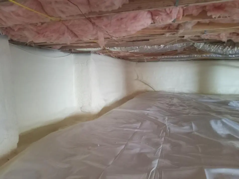 Crawl space encapsulation with closed-cell spray foam for Spray Foam Roofing in King